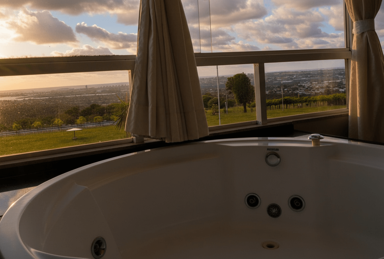 imagem de uma hidro com vista panorâmica